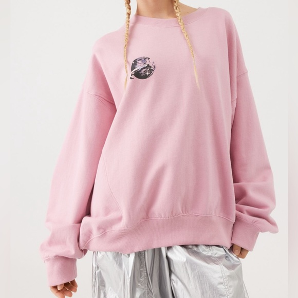 Urban Outfitters Wilder I Need Space Seamed Pullover Sweatshirt Size Medium - Picture 5 of 5